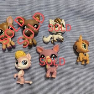 Woodland creature LPS toys- authentic 1724, 1677, 45, 37, 3692 deer & fox